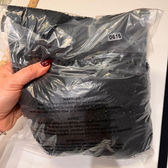 Diane von Furstenberg Black Sequin Drape Front Shift Dress Sz 6 - Picture 11 of 11